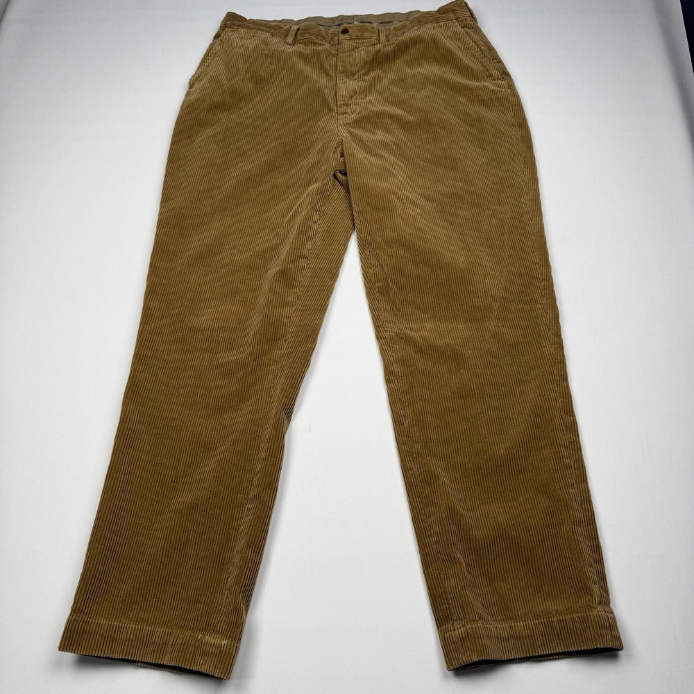 Polo Ralph Lauren Corduroy Pants Mens 38x32 Beige Chino Straight Leg Casual Fall